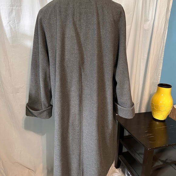 Ulla Popken Size 16/18 Wool Blend Button Up Coat. 40” Hem. Pockets. Band Collar - Picture 6 of 9